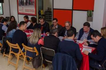 Primera reunión de la nueva ejecutiva del PSOE de Telde (Foto TA)