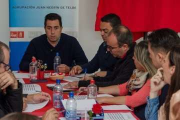 Primera reunión de la nueva ejecutiva del PSOE de Telde (Foto TA)