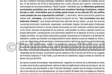 Sentencia condenatoria del empresario Julián Gómez del Castillo (Foto TA)