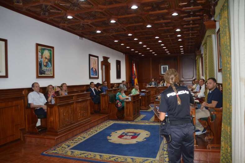 Imagen de archivo de una intervención en el Pleno de Telde (Foto TA)