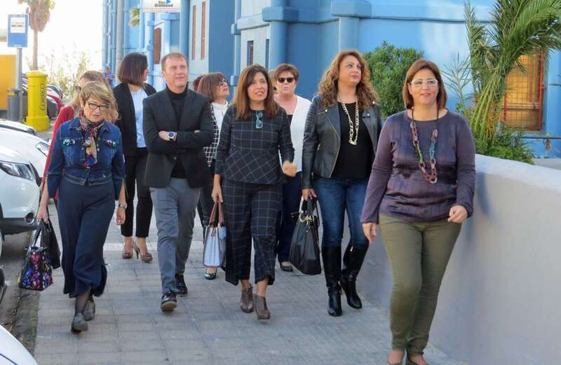 Autoridades hoy en Jinámar en la clausura del proyecto (Foto Acfi Press)