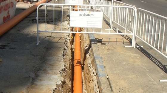 Canalización de gas ciudad (Foto TA)