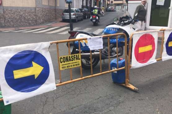 Las obras han motivado el cierre de calles en el entorno del parque Franchy Roca (Foto TA)