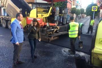 Asfaltado en el entorno del parque Franchy y Roca y Doctor Melián (Foto TA)