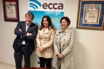 La alcaldesa de Telde, en los estudios de Radio ECCA (Foto TA)