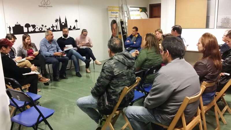 Imagen de archivo de una reunión del consejo político que CC Telde (Foto TA)