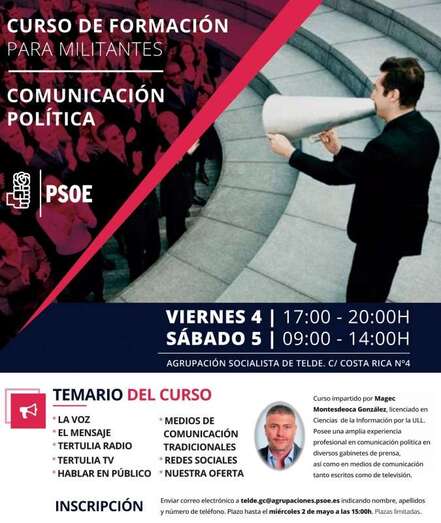 Cartel del curso (Foto TA)