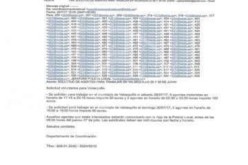 Denuncia de UGT por la cesión de policías locales a otros municipios (Foto TA)