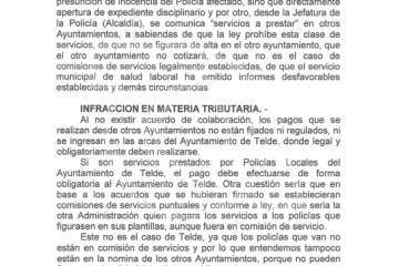 Denuncia de UGT por la cesión de policías locales a otros municipios (Foto TA)