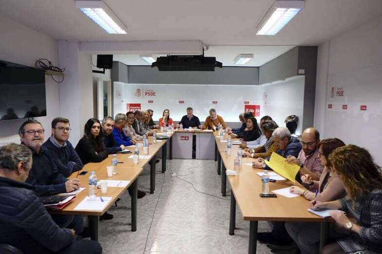 Imagen de archivo de una reunión de la Ejecutiva Regional del PSOE (Foto TA)