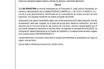 Sentencia de 6 de septiembre de 2018 (Foto TA)