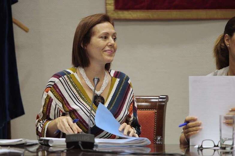 Araceli Refoyo, durante su intervención en el Parlamento (Foto TA)