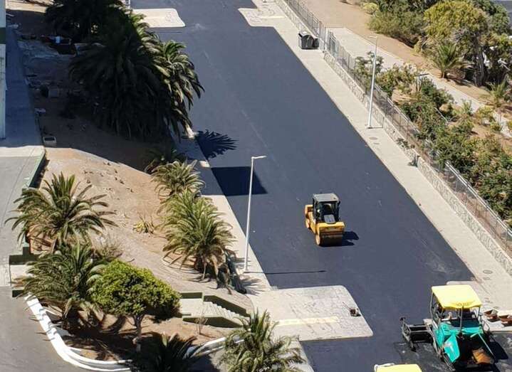 Imagen de los trabajos de asfaltado (Foto TA)