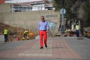 Trabajos de asfaltado en la Rambla de Pedro Lezcano (Foto TA y Jesús Ruiz Mesa)