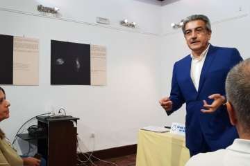 Charla en Telde de Román Rodríguez sobre las reformas del REF y del Estatuto de Autonomía (Foto Antonio Alí y TA)