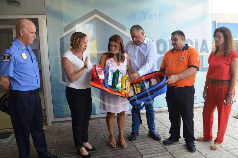 Imagen del botiquín sanitario que la DGSE ha cedido a Telde (Foto TA)