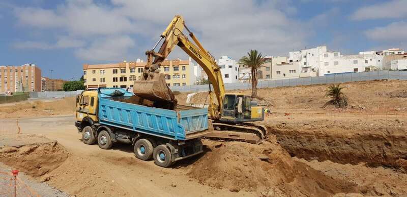 Obras del complejo deportivo de La Barranquera (Foto TA)