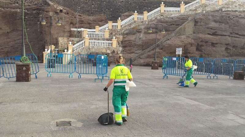 Personal de FFC de Limpieza Viaria (Foto TA)