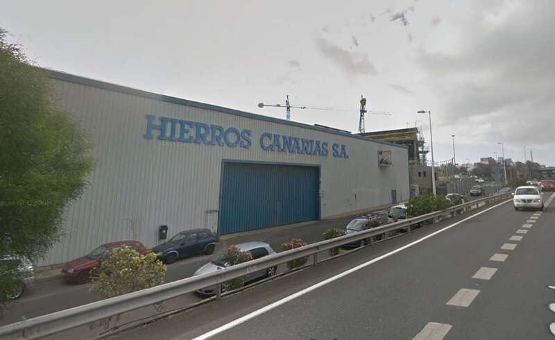 Naves de Hierros Canarias donde se alzará la nueva tienda de Lidl en Telde (Foto Google Maps)