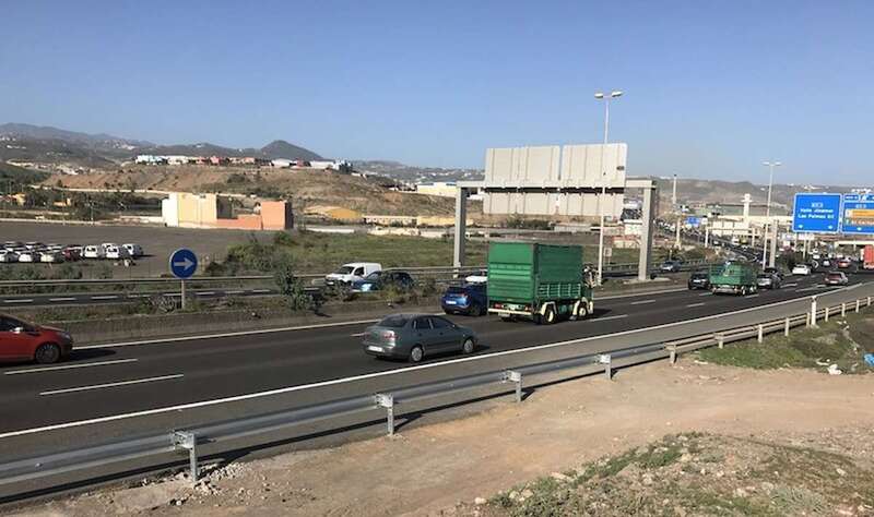 Imagen del acceso a Bocabarranco desde la GC-1 que el Cabildo ha cerrado recientemente (Foto TA)
