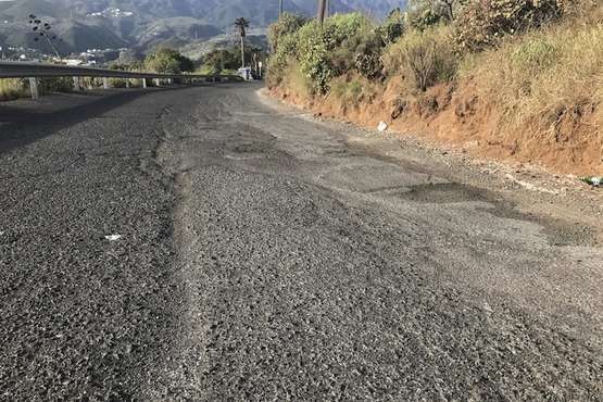 Estado de las vías de Montaña Las Palmas (Foto TA)
