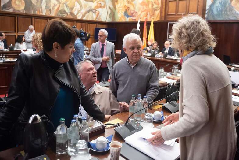 Momento del Pleno de este viernes en el Cabildo grancanario (Foto TA)