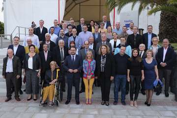 El PP hace 'leyenda' del partido al militante teldense Antonio Guedes (Foto TA y Acfi Press)