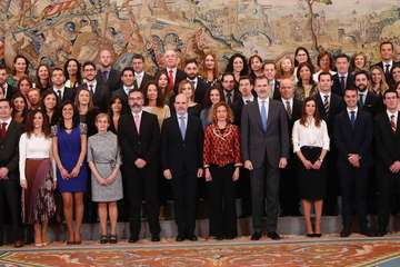 Teresa Reyes, secretaria general de la Junta de Gobierno de Telde, en una audiencia de Felipe VI (Foto TA)