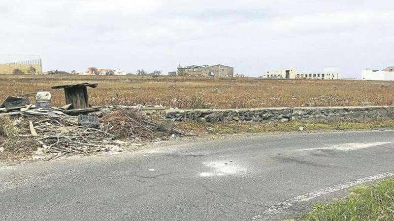 En la imagen, vista de los terrenos de La Viña donde está la parcela donde el PGO prevé un parque y una cancha. La franja más pegada a esta calle, que se llama Cordialidad, es urbana y contempla viviendas (Foto C7)