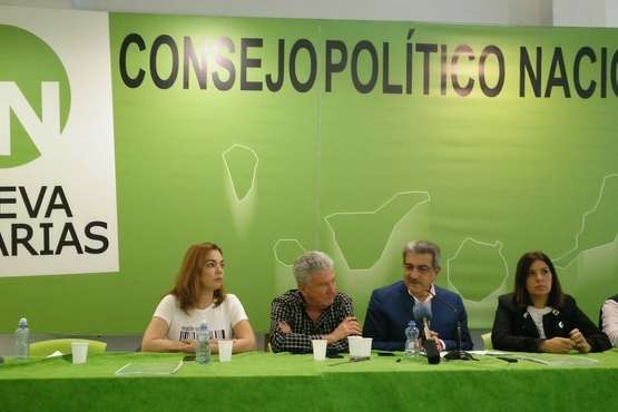 Reunión del Consejo Político de Nueva Canarias de este sábado en la capital grancanaria (Foto TA)