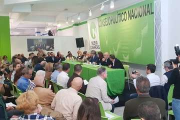 Reunión del Consejo Político de Nueva Canarias de este sábado en la capital grancanaria (Foto TA)
