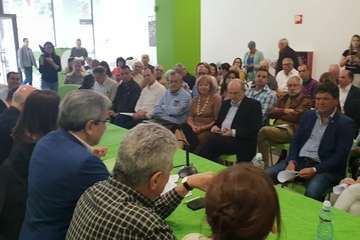 Reunión del Consejo Político de Nueva Canarias de este sábado en la capital grancanaria (Foto TA)