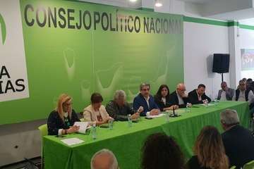 Reunión del Consejo Político de Nueva Canarias de este sábado en la capital grancanaria (Foto TA)
