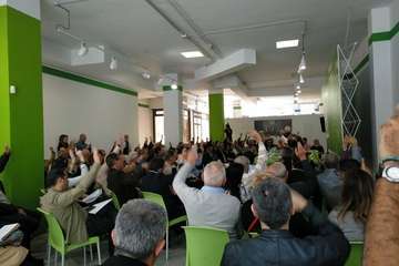 Reunión del Consejo Político de Nueva Canarias de este sábado en la capital grancanaria (Foto TA)