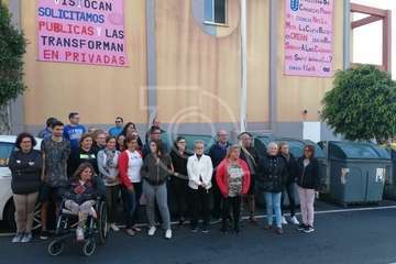 Las viviendas sociales de El Calero abrazan la lucha en Telde contra Visocan (Foto TA)