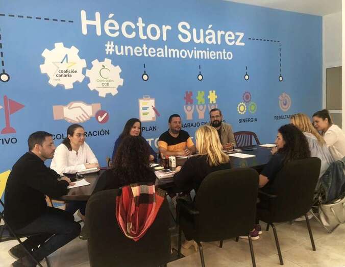 La reunión tuvo lugar en la sede electoral de Juntos por Telde (Foto TA)