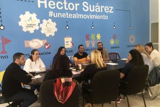 Reunión del candidato de Juntos por Telde a la Alcaldía con representantes de la ZCA de Los Llanos (Foto TA)