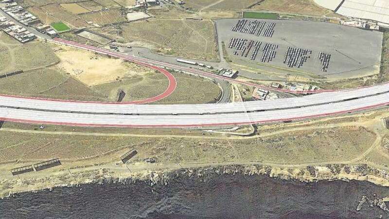 Paso de la GC-1 entre La Estrella y la entrada a La Pardilla. Se gana un cuarto carril y se construirá una nueva salida a la GC-1 desde La Pardilla (Foto TA)