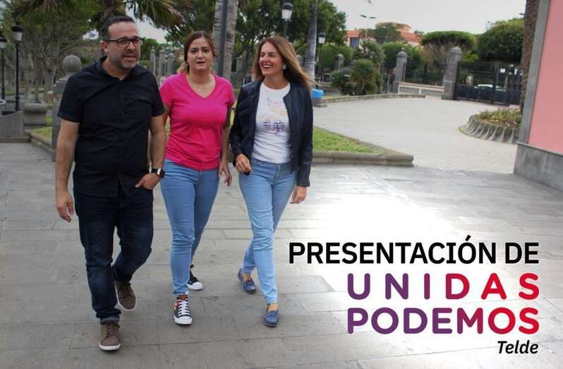 Cartel del mitin político (Foto TA)