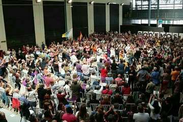 Mitin político de Podemos en la capital grancanaria (Foto TA)