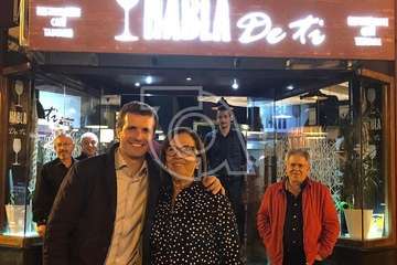Pablo Casado cena en Telde con dirigentes y candidatos del PP canario (Foto TA)