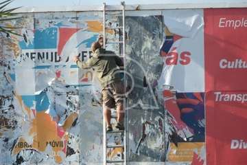 El PSOE de Telde retira la valla denunciada ante la Junta Electoral (Foto TA)