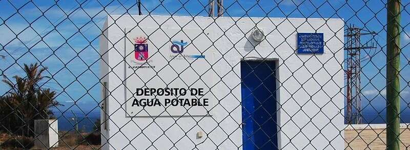 Imagen de archivo de un depósito de agua potable del servicio de abasto de Telde (Foto TA)