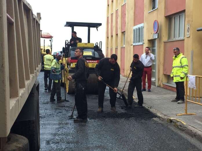 Imagen de archivo de obras de asfaltado en La Garita (Foto TA)