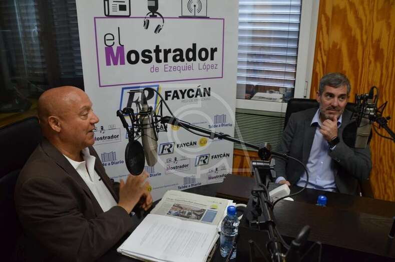 Fernando Clavijo, en los estudios de Radio Faycán en Telde (Foto TA)