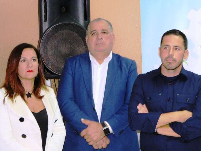 Los primeros de la lista de Juntos por Telde, de derecha a izquierda (Foto TA)