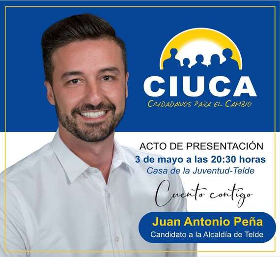 Cartel del mitin político de Ciuca (Foto TA)