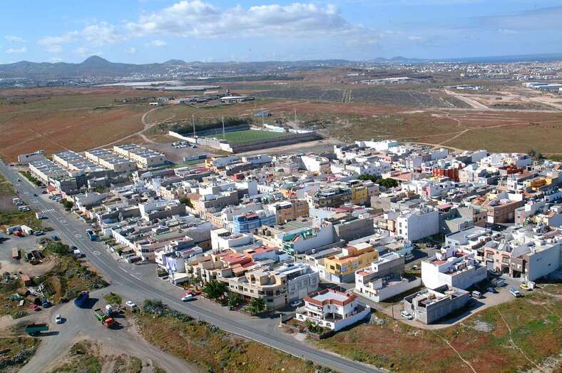 Vista aérea del sector residencial de El Goro (Foto TA)