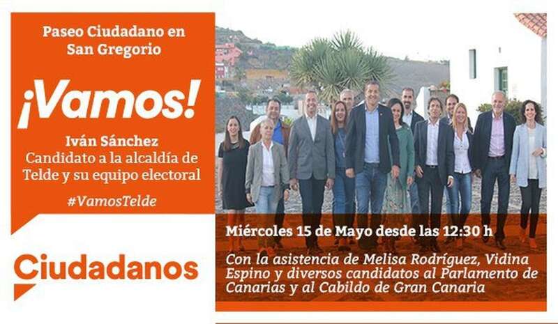 Cartel del acto electoral del CS de Telde (Foto TA)