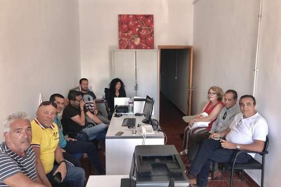 Reunión del GCC con representantes sindicales del Ayuntamiento de Telde (Foto TA)